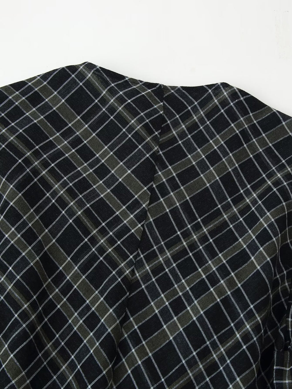 Pleated Plaid Dress