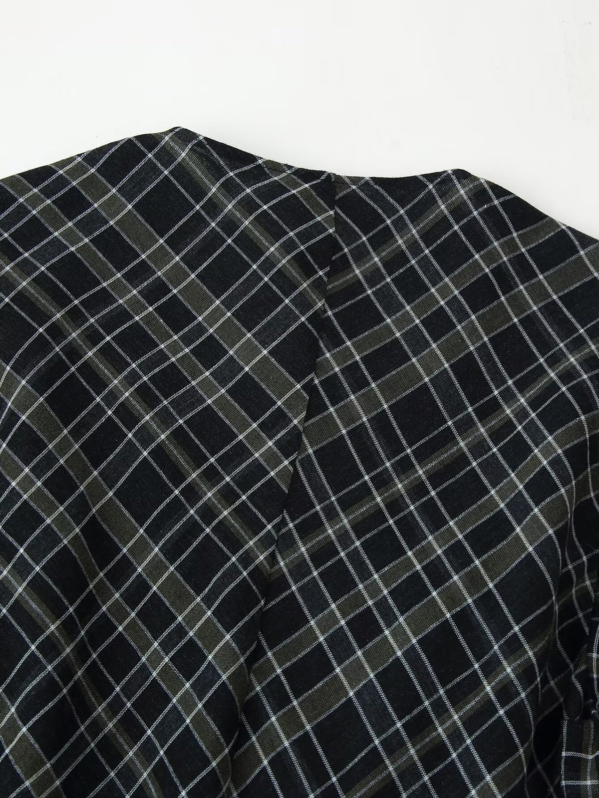 Pleated Plaid Dress