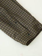 Women's Autumn Lazy Wind Loose Padded Shoulder Long Sleeve Plaid Shirt