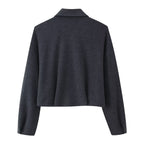 Women's Fall Soft Twill Jacket Coat Trousers Sets
