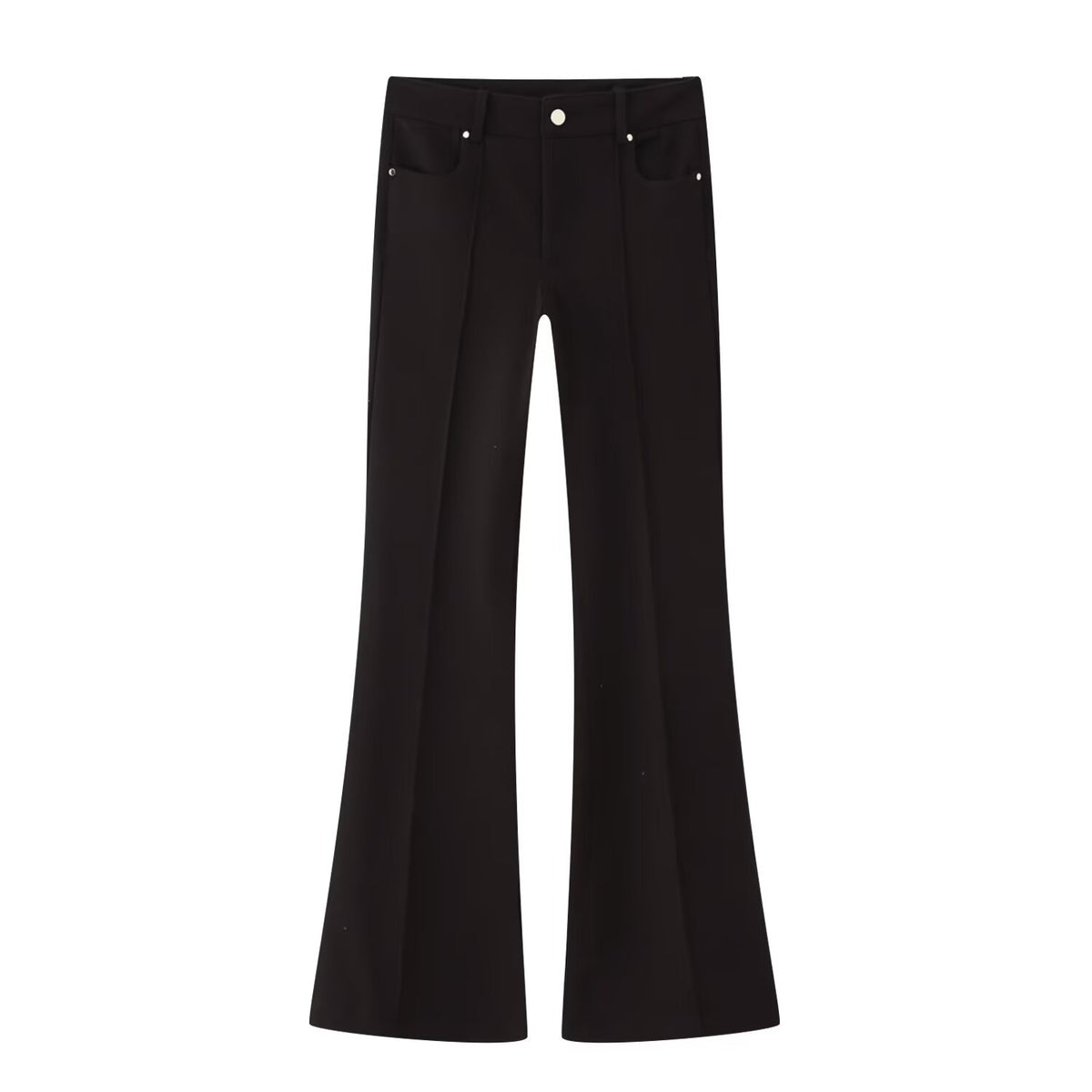 Women's Slim Crepe Shirt Bell Bottom Pants Sets