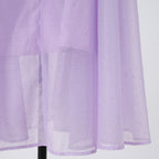 Women's Stand-Collar Rhinestone Belted Ruffle Long-Sleeve A-Line Maxi Dress