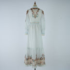 Women's Spring Autumn Printed Fitted V Neck And Printed Dress