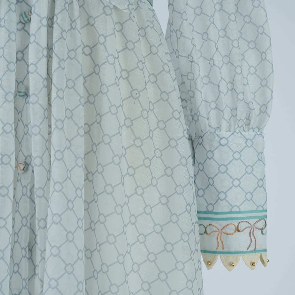 Women's Spring Autumn Printed Fitted V Neck And Printed Dress