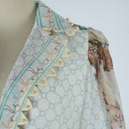 Women's Spring Autumn Printed Fitted V Neck And Printed Dress