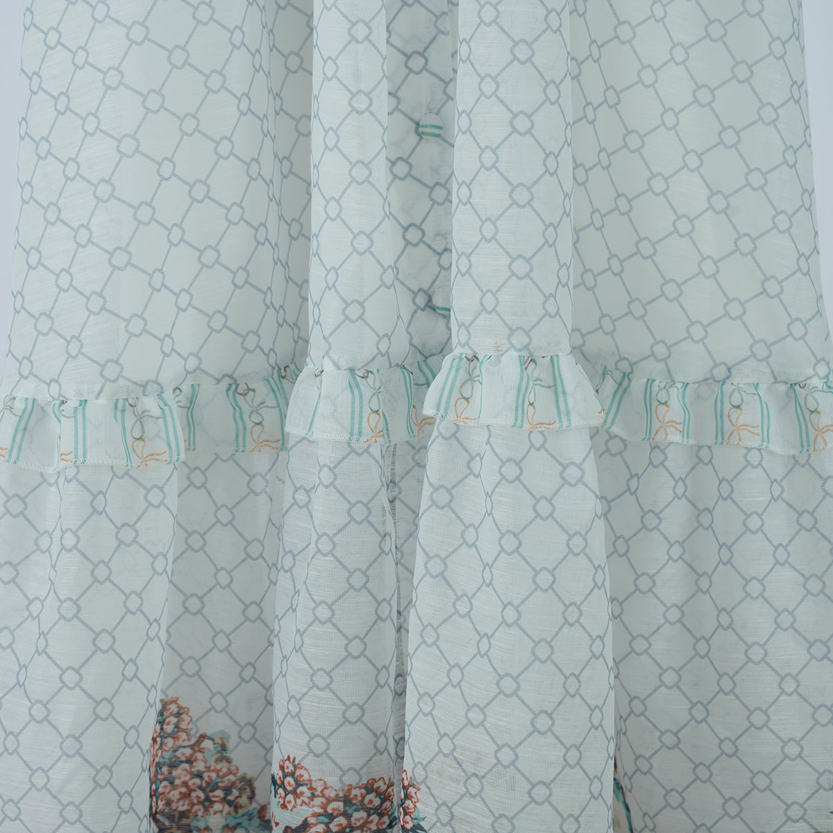 Women's Spring Autumn Printed Fitted V Neck And Printed Dress