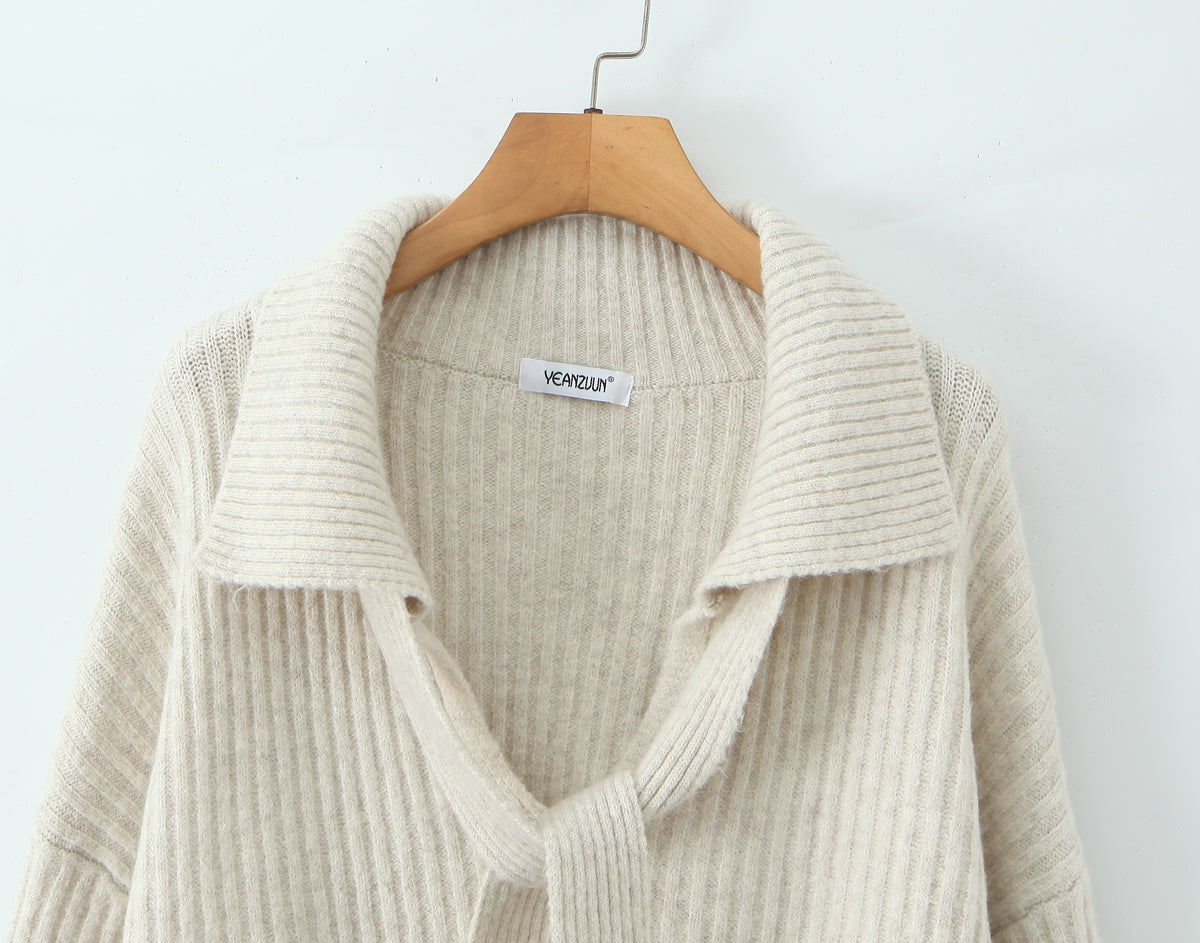 Women's Autumn Winter Lazy Relaxed Feeling Knitted Sweater Set