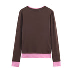 Women's Autumn Long Loose Fitting Long Sleeves Casual Niche T Shirt Top