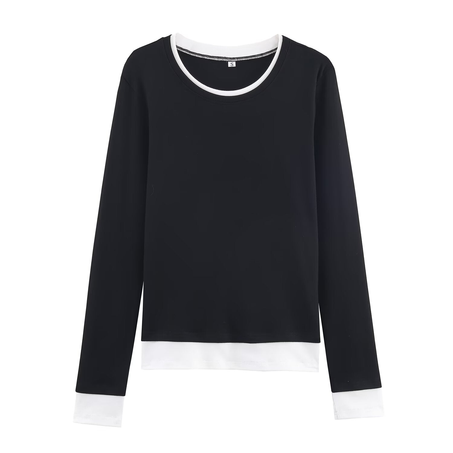 Women's Autumn Long Loose Fitting Long Sleeves Casual Niche T Shirt Top