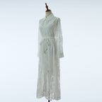Women's Belted Collared Maxi Dress