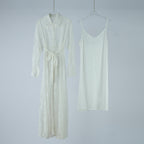 Women's Belted Collared Maxi Dress