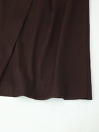 Collared Belted Button Long-Sleeve A-Line Maxi Dress