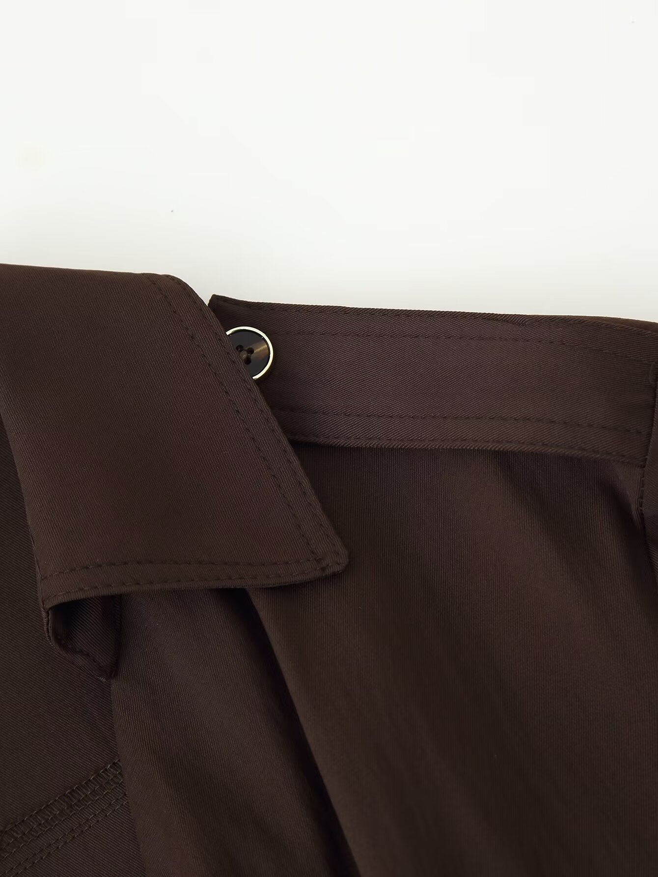 Collared Belted Button Long-Sleeve A-Line Maxi Dress