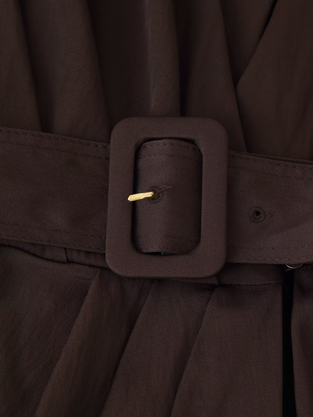 Collared Belted Button Long-Sleeve A-Line Maxi Dress