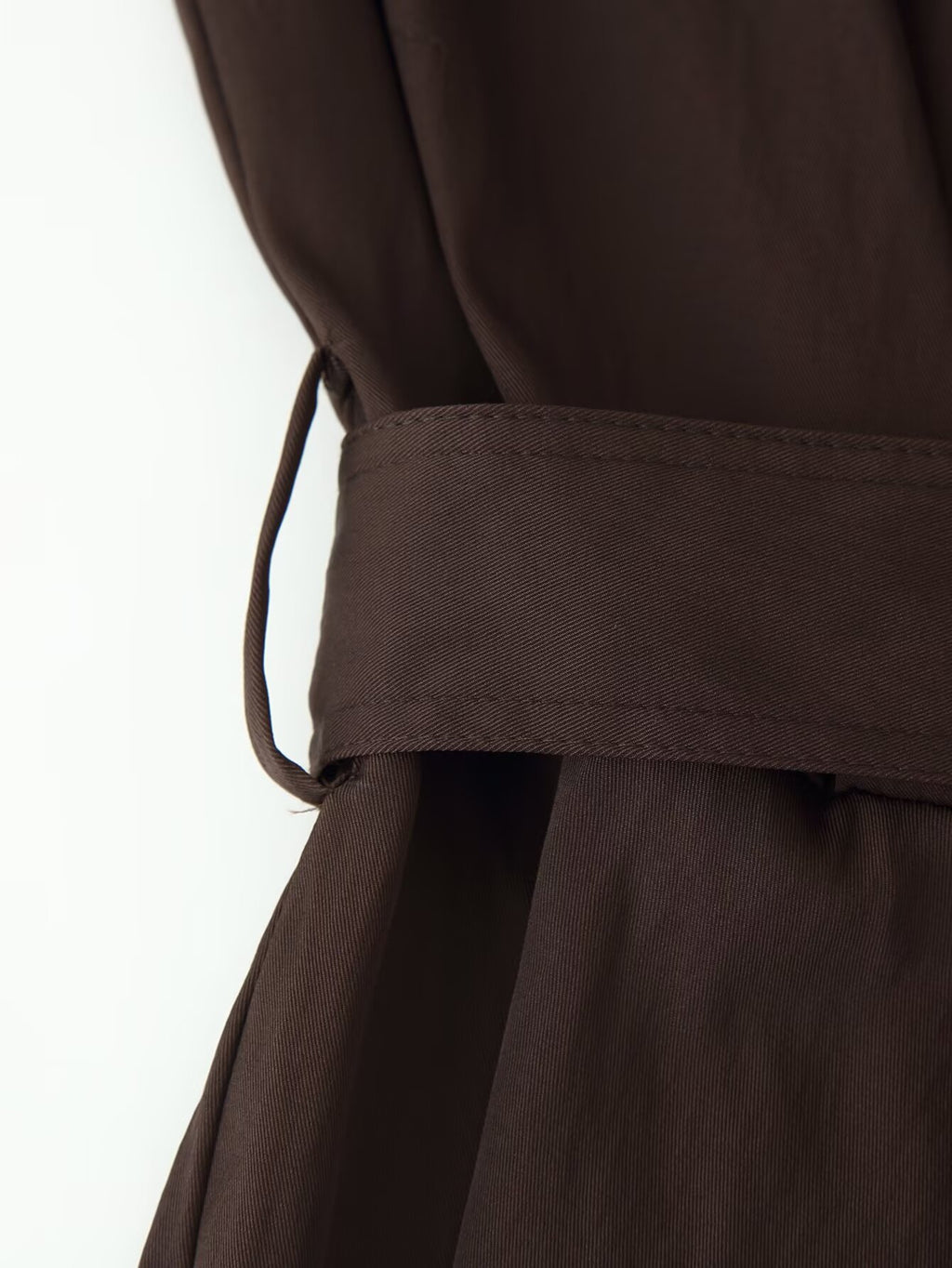 Collared Belted Button Long-Sleeve A-Line Maxi Dress