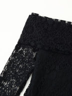 Women's Off-Shoulder Lace Long-Sleeve Dress