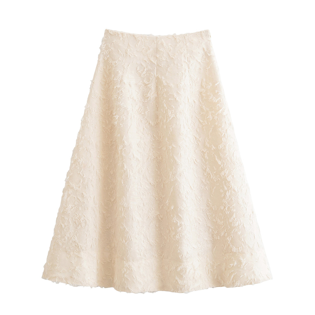 Autumn Elegant Tassel Plush Umbrella Skirt