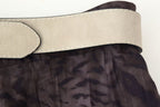 Women's Fall with Belt Printing Midi Skirt
