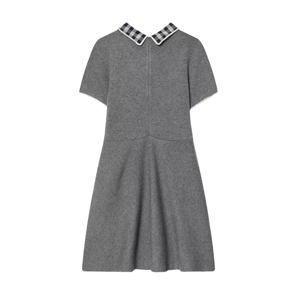 Women's Plaid Collared Mini Dress
