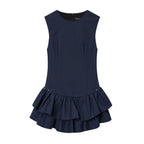 Sweet Romantic Plaid Laminated Decoration Short Dress