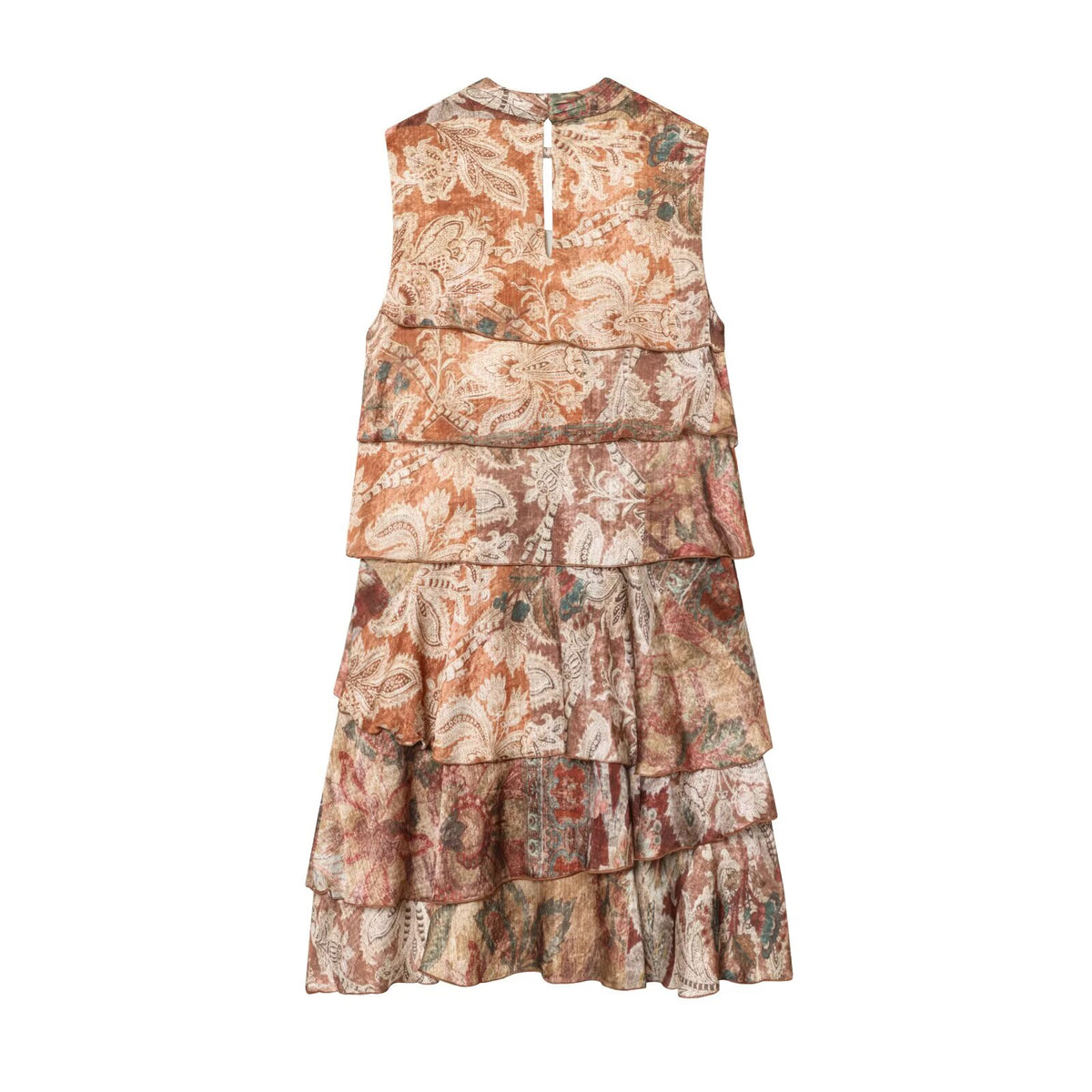 Fall Printing Laminated Decoration Mini Dress