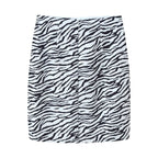 Women's Zebra Pattern Twill Blazer and Skirt Two-Piece Set
