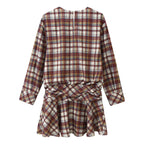 Autumn Plaid Printed Dress