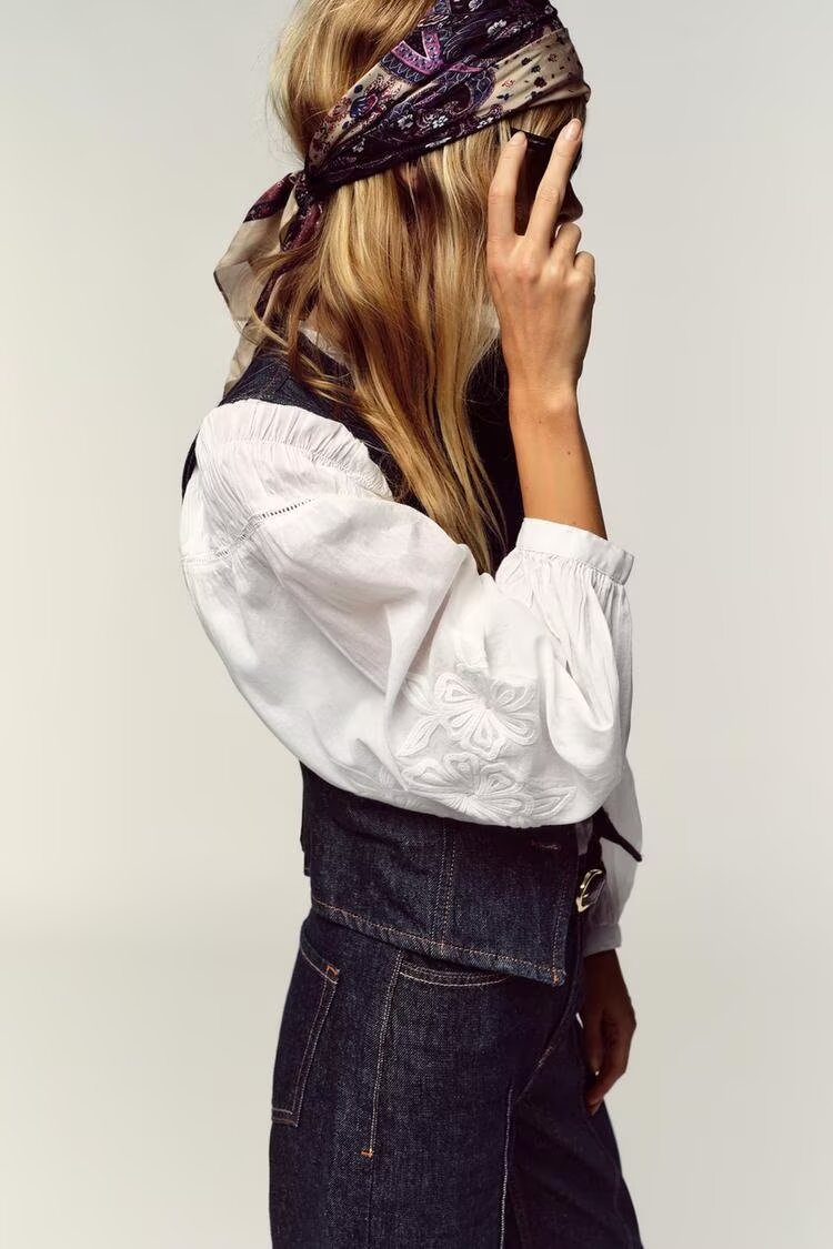 Women's Autumn Women Clothing Casual Denim Vest Belt Pants