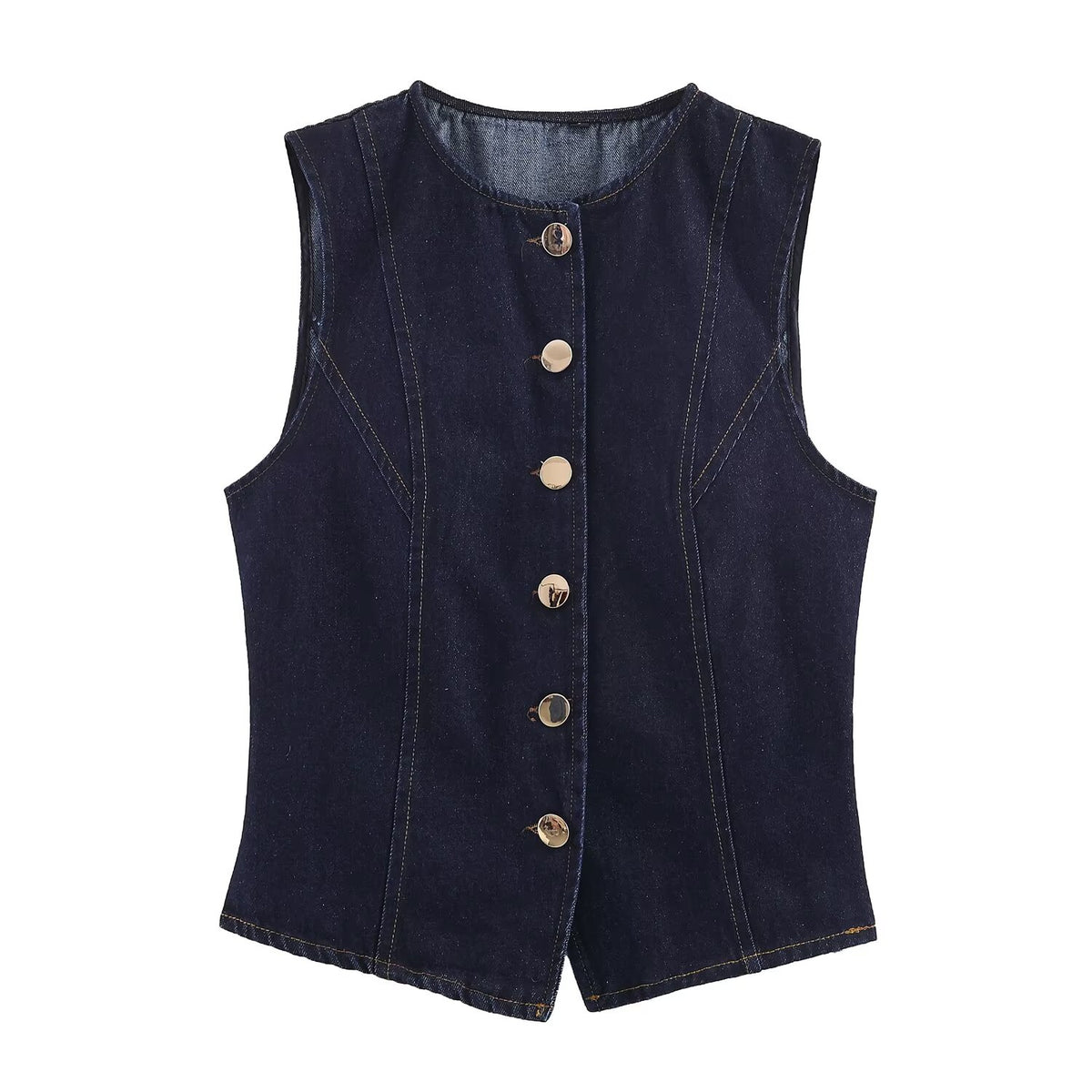 Women's Autumn Women Clothing Casual Denim Vest Belt Pants