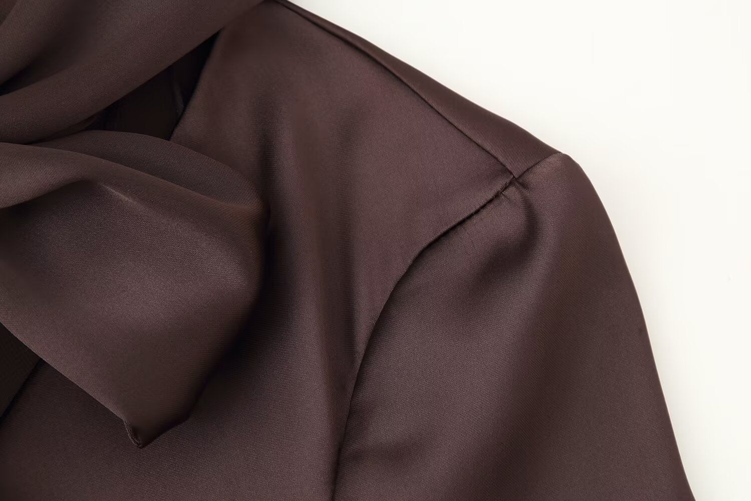 Women's Autumn Women Coat Silk Satin Texture Scarf Dress