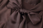 Women's Autumn Women Coat Silk Satin Texture Scarf Dress