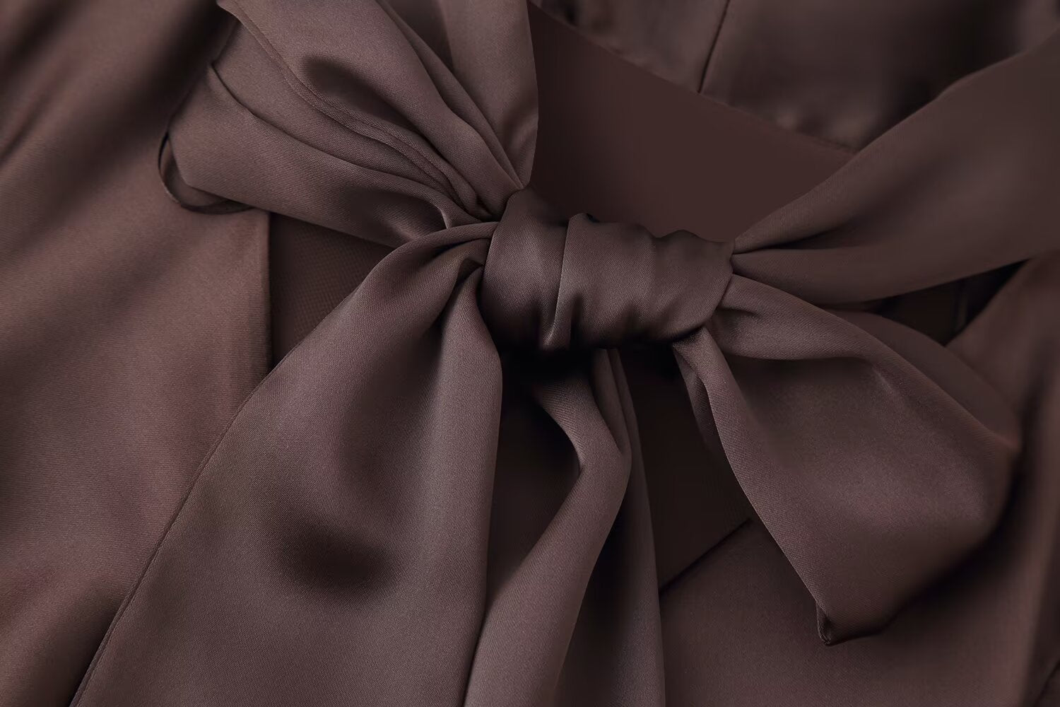 Women's Autumn Women Coat Silk Satin Texture Scarf Dress