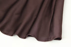 Women's Autumn Women Coat Silk Satin Texture Scarf Dress