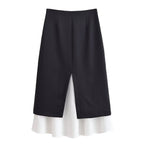 Wild Black White Patchwork Skirt