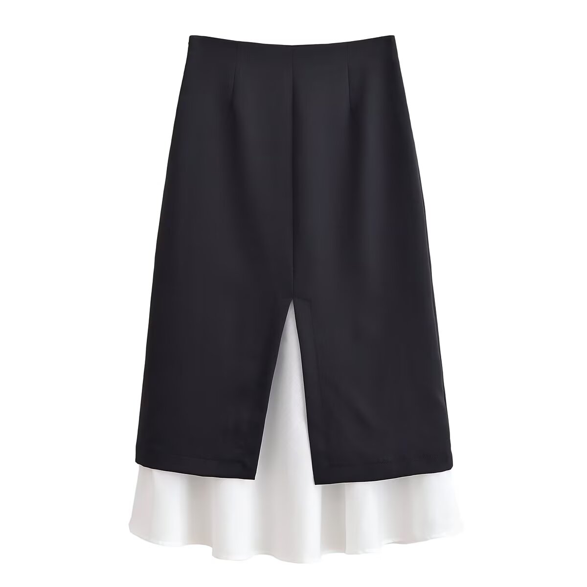 Wild Black White Patchwork Skirt