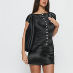 Women's Slim Fit Short Sleeved Knitted Top