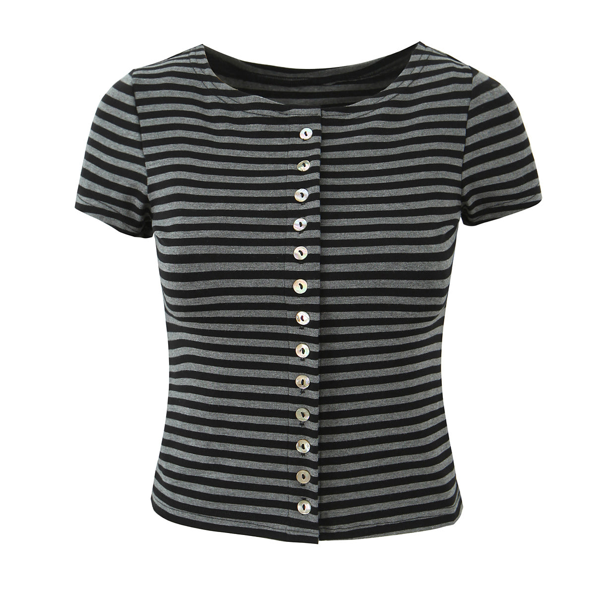 Women's Slim Fit Short Sleeved Knitted Top
