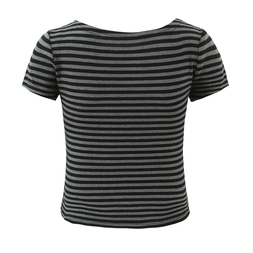 Women's Slim Fit Short Sleeved Knitted Top
