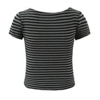 Women's Slim Fit Short Sleeved Knitted Top