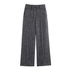Women Clothing Autumn Winter Elegant Blazer Pant Sets