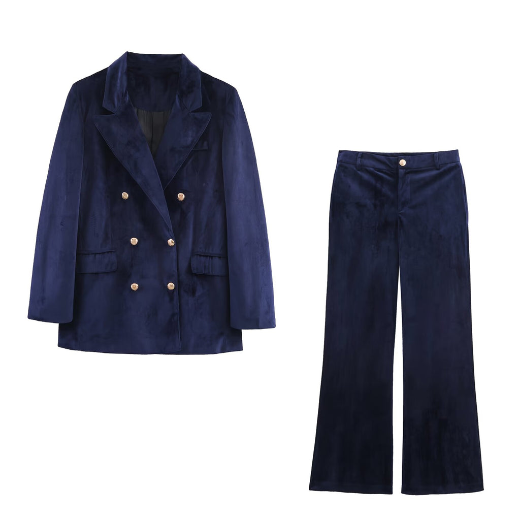 Autumn Design Blazer Wide Leg Pants Show Elegant Sets