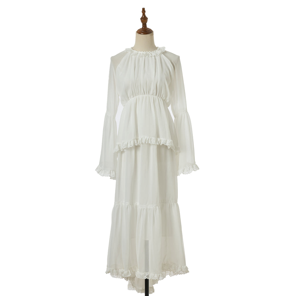 Dress With Ruffled Edge Trim