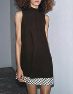 Winter All Matching Each Patchwork Knit Dress