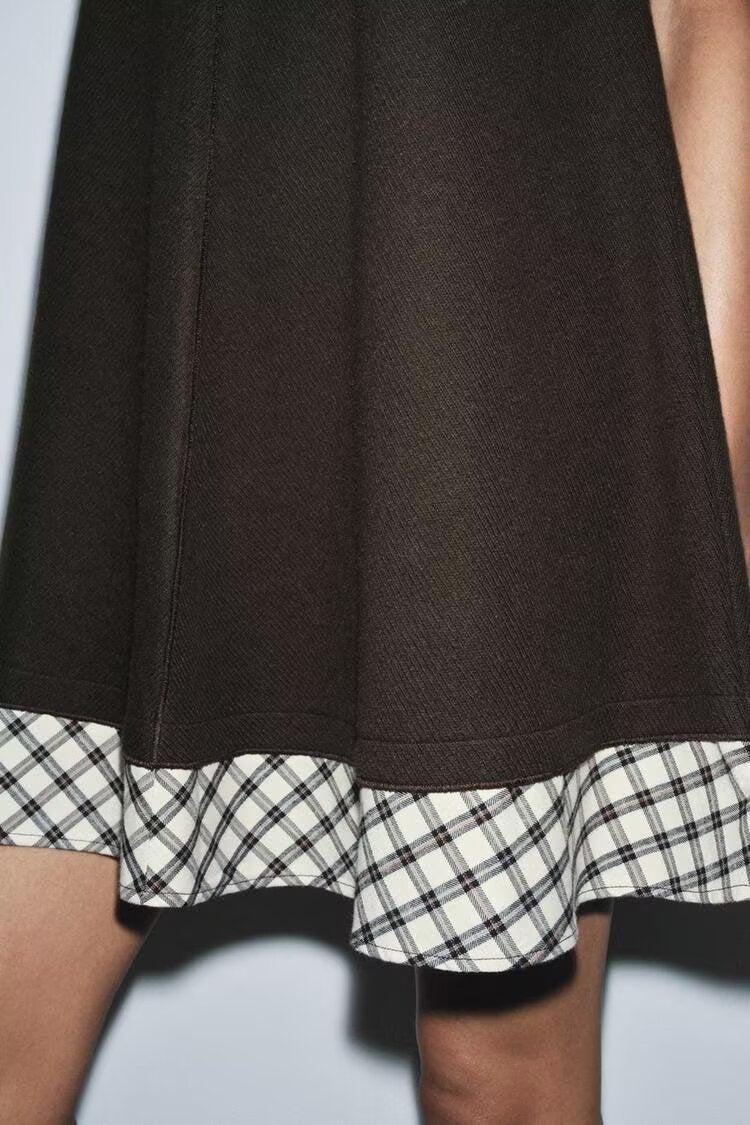 Winter All Matching Each Patchwork Knit Dress