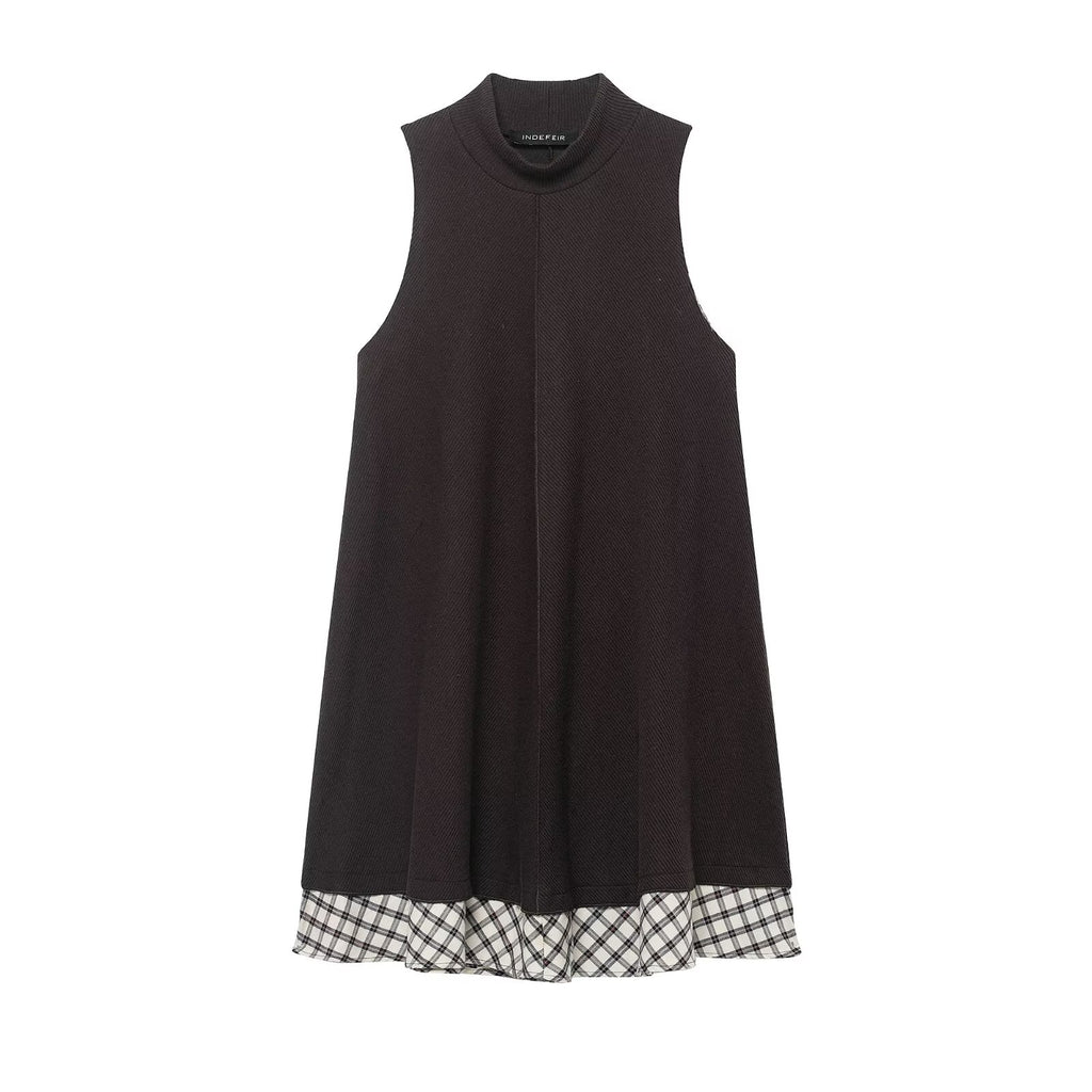 Winter All Matching Each Patchwork Knit Dress