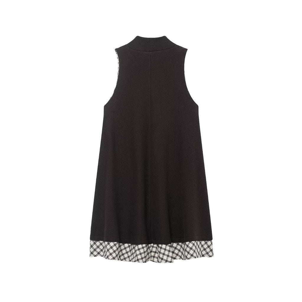 Winter All Matching Each Patchwork Knit Dress