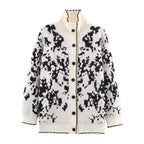 Women's Design Sweater Autumn Winter Loose High Collar Knitted Coat