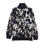 Women's Design Sweater Autumn Winter Loose High Collar Knitted Coat