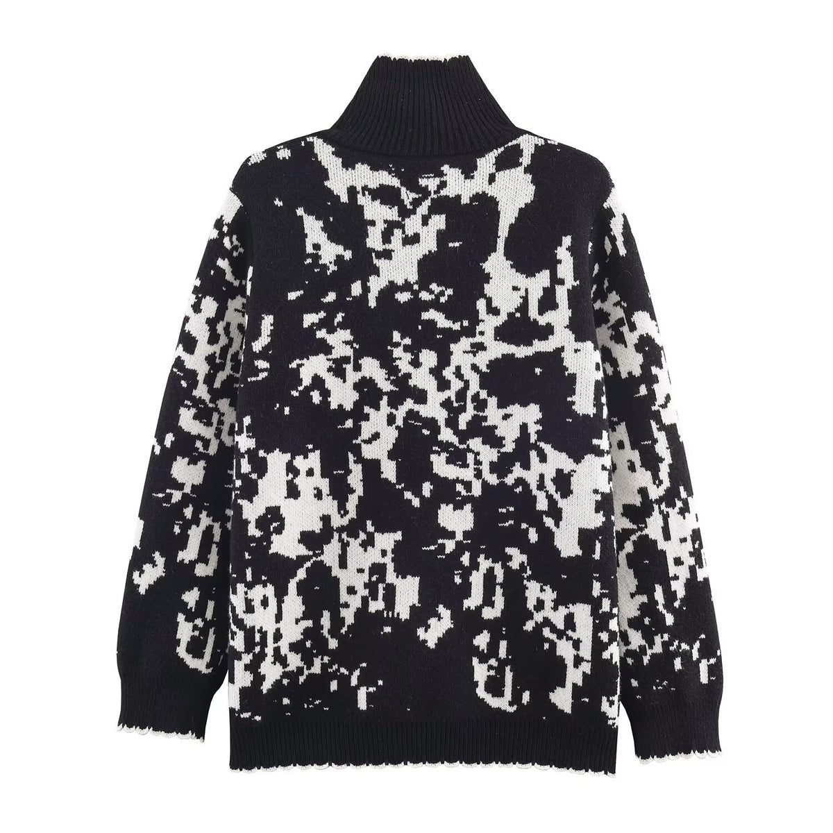 Women's Design Sweater Autumn Winter Loose High Collar Knitted Coat
