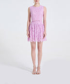 Lace Sleeveless A-Line Mini Dress